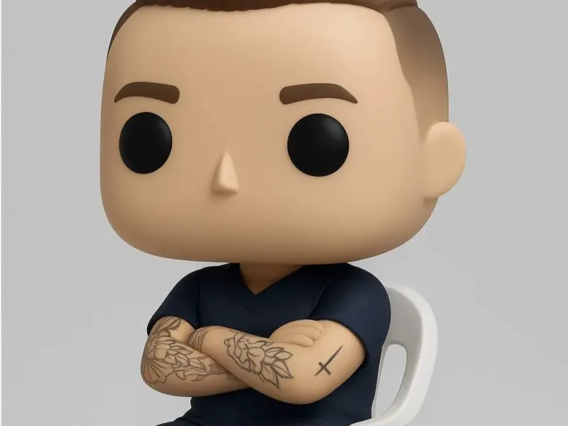Funko Camillero, der sich auf einem Stuhl ausruht, wird in PLA 1.75 gedruckt