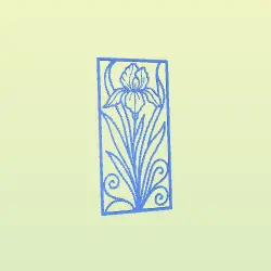 Wallart bookmark art nouveau Flower