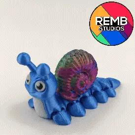 Cute Flexi Snail | Print-in-place | No Support