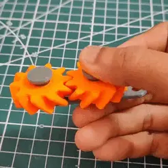 Gear fidget keychain