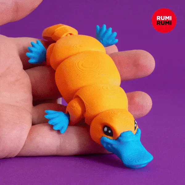 Flexi Platypus - Articulated Animal Toy by Rumi-Rumi