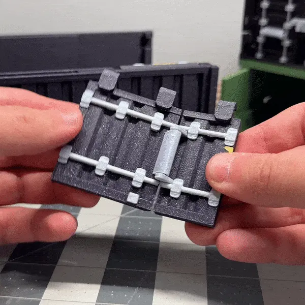 3D Printable Foldable and Stackable Shipping Container STL