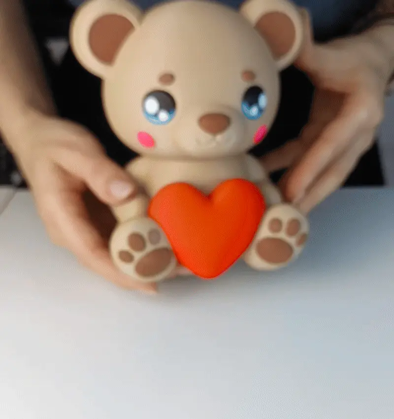 Valentine Teddy Bear, Print-in-Parts & MultiColor