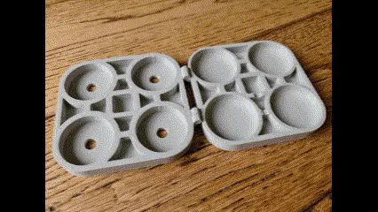 Print in place 4 Pot 4 Mixers folding Citadel Paint Holder