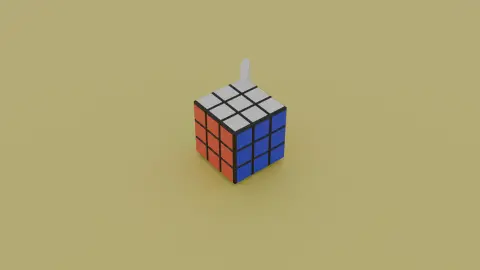 Rubik's cube keychain