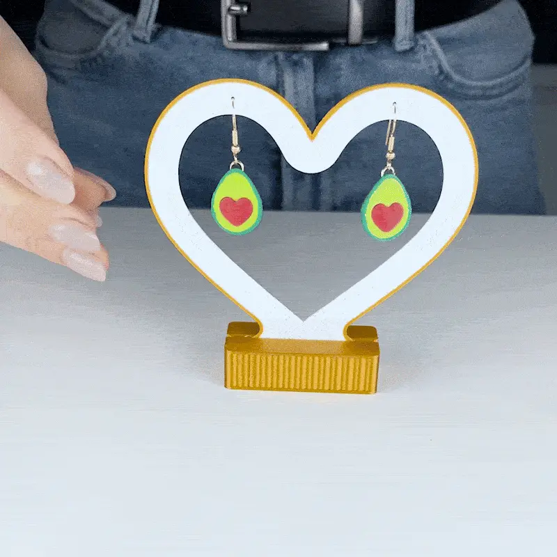 Earrings Display, Heart Circle Arc Shape, ShowCase