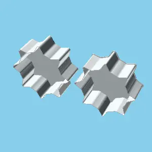 Disc with border variation (8 Points), nestable box (v1)