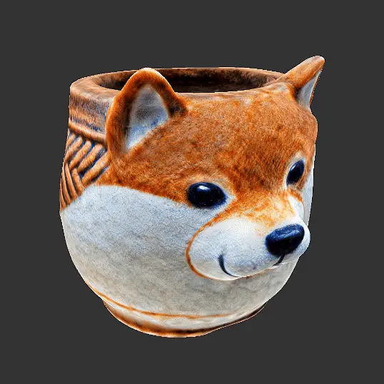 Shiba vase -flowerpot