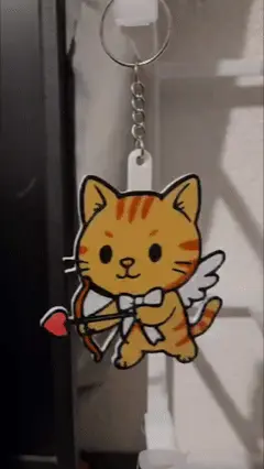 Cupid Cat Keychain