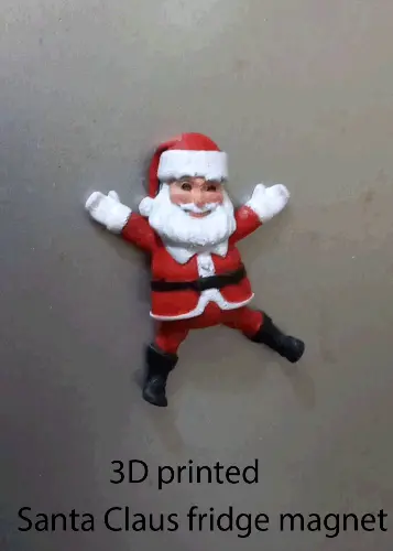 santa fridge magnet (print in place No Supports)