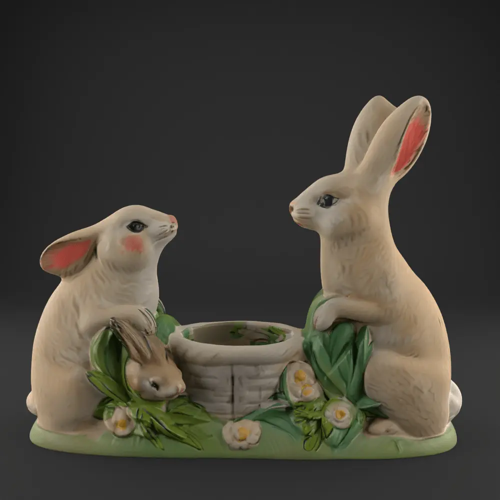 Cute Bunny Planter – 3D STL File for Easter and Home Decor