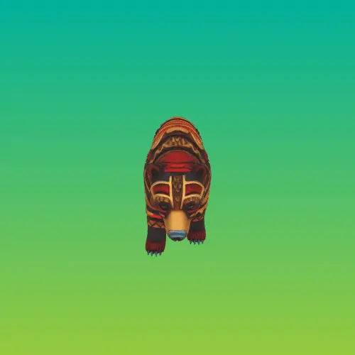3945  Color 3D Model of a Totem-Style Bear  animals  STL