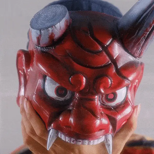 Street Fighter 6 Akuma Mask - Oni Hannya Samurai Ghost Mask