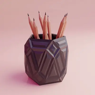 pencil holder desk organizer tall geometry idea