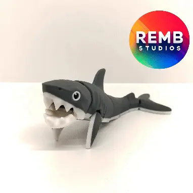 Flexi Great White Shark | Print in Place | NO Support