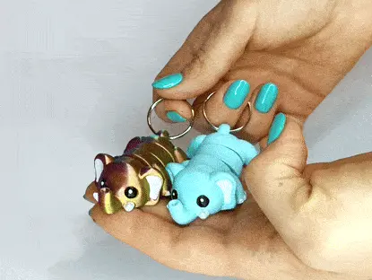 Cute Flexi Pets Elephant (Keychain & Magnet)