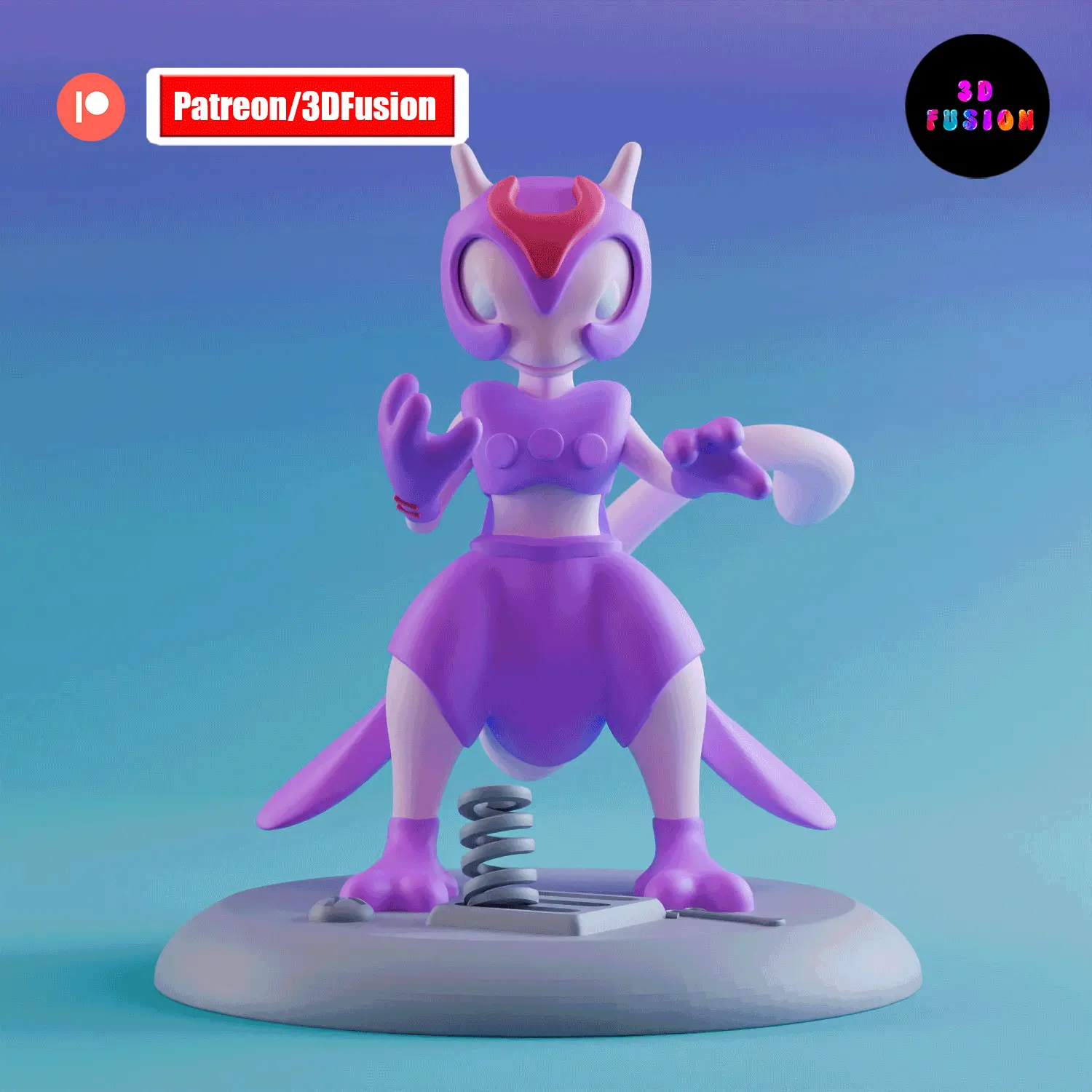 MewTwo X Magneto | MultiColor Pokemon Mini Decor