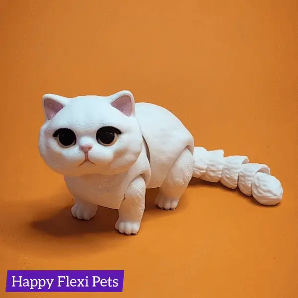 Meatball the flexi fat cat toy - articulated kitty  (#72)