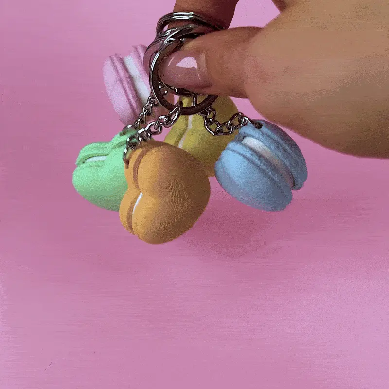 Macaron Heart Clicker ❤️✨, Clicky Keychain