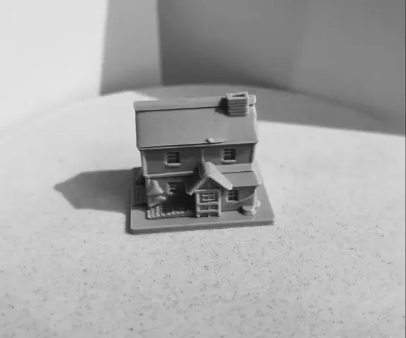 Medieval Half-Timbered Building Miniature 015