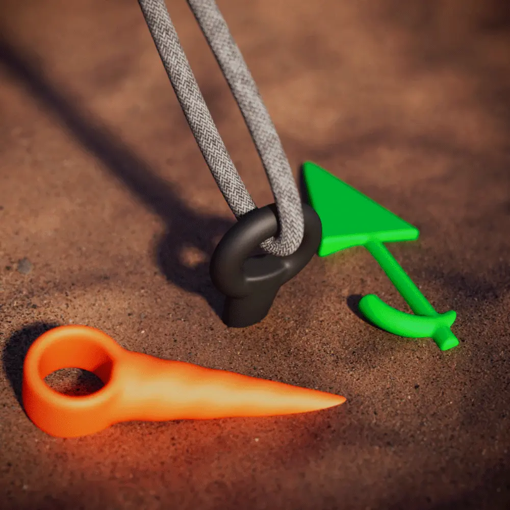 Tent Nail Peg - Summer Tools - Summer Gear - Three Designs