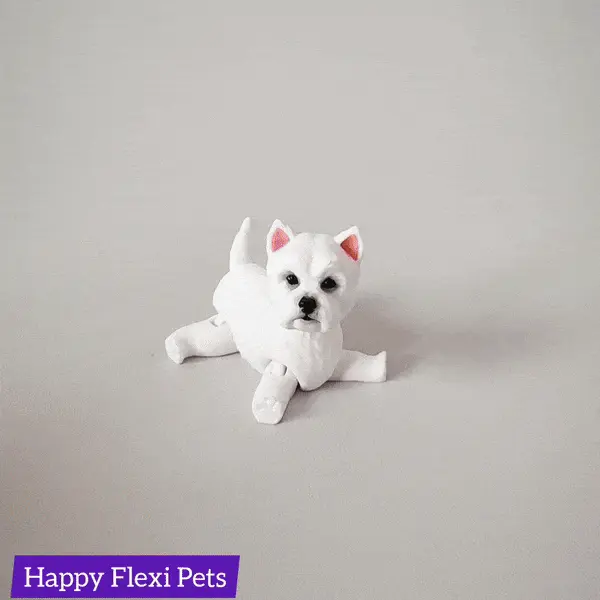 Westie - West Highland White Terrier the realistic flexi toy