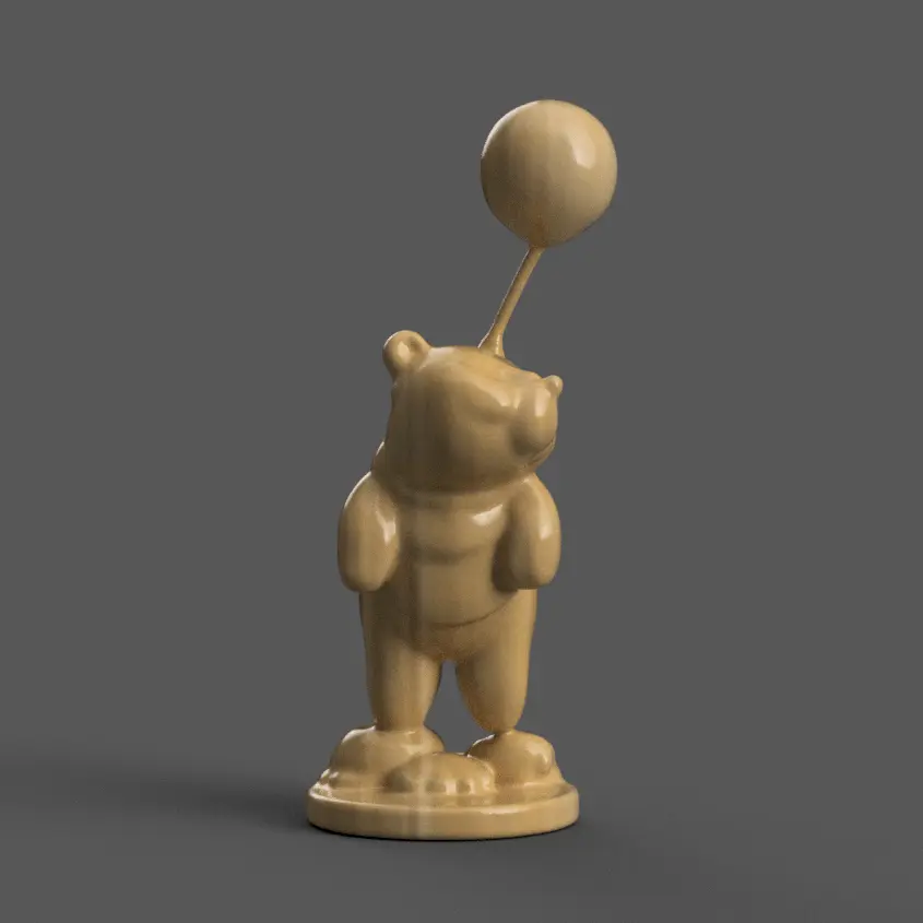 playful bear sculpture decor