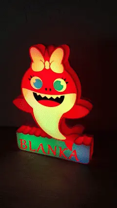 Baby Shark - customize lightbox lamp