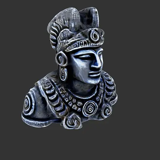 Azteca busto-figura-decoración-busto-moda-3dprint-stl-k1