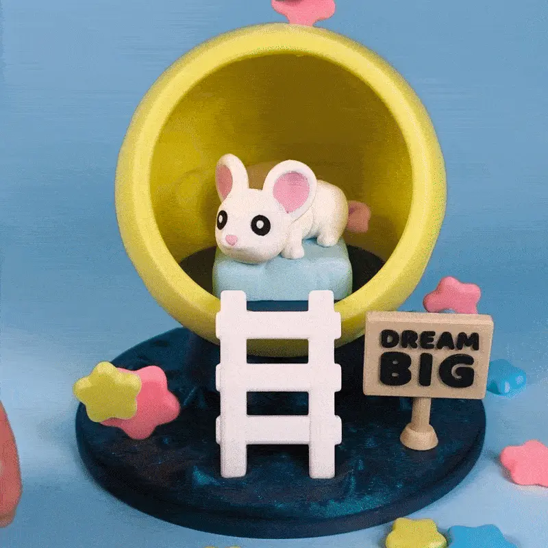 Stellar Diorama for Cute Flexi Animals, Mouse Edition! Moon