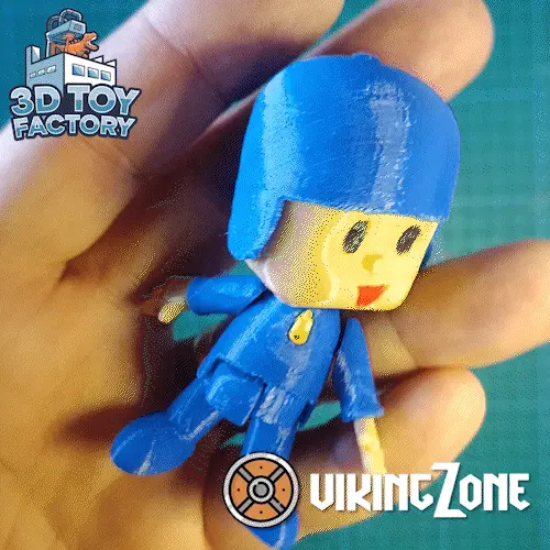 Articulated Pocoyo-style Figure 🧢 3D Printable with Moving