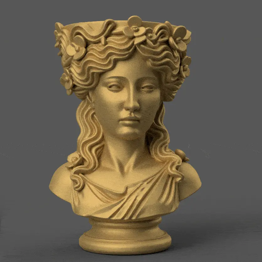 Elegant Woman Head planter, vase, urn, candy container