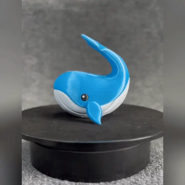 Cute Blue Whale - STL & 3mf Multicolor