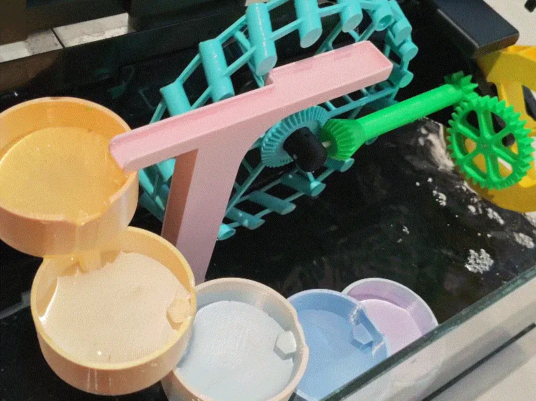 3D Printed Fish Tank Waterwheel Decorative Ornaments