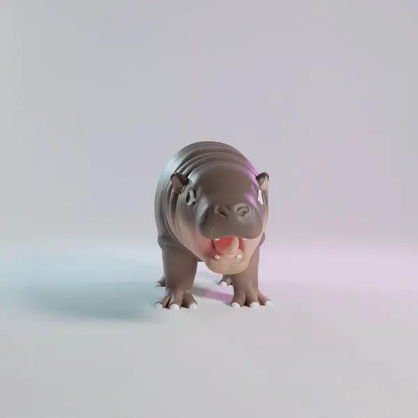 Moo Deng Hippo - STL & 3mf Multicolor