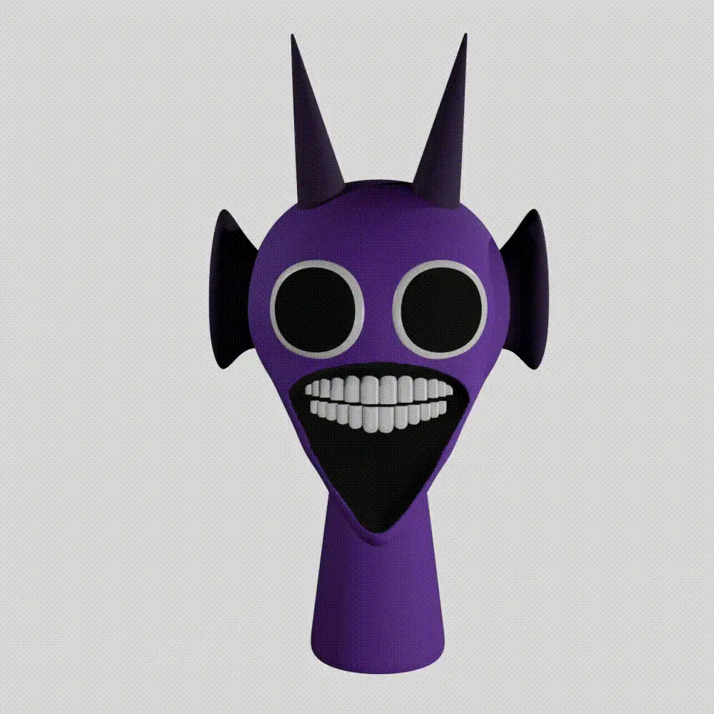 DURPLE HORROR SPRUNKI INCREDIBOX Purple Sprunki 3D Model STL
