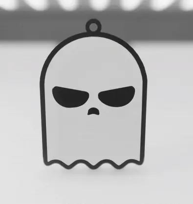 Angry Ghost Keychan 2 faces