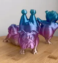 ENGLISH BULLDOG YOGA POSE SET OF 3