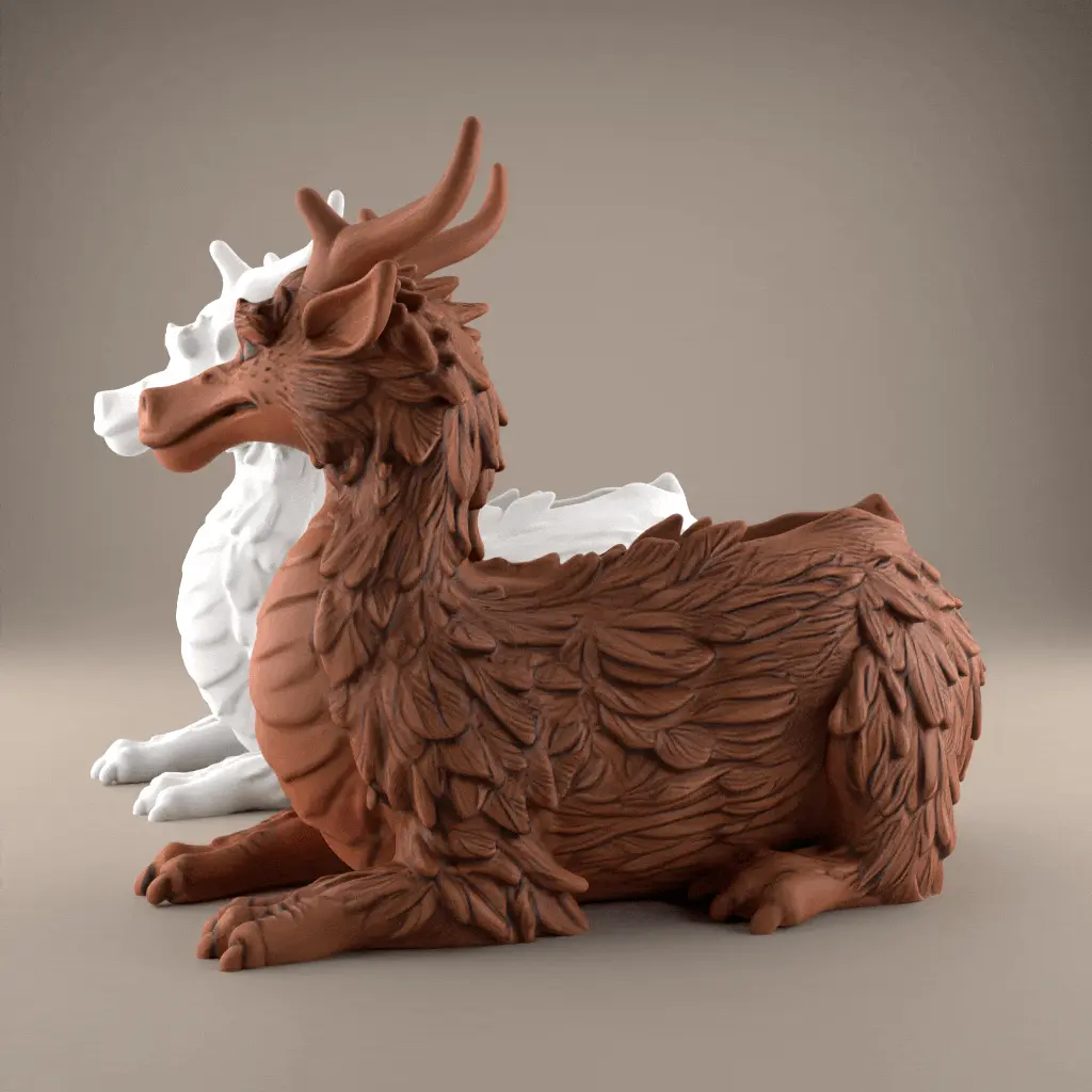 Dragon Planter STL – Pot, Urn, Holder for Decoration