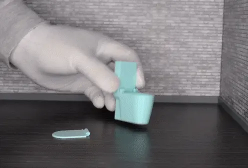 Modern miniature Toilet 1:12 scale with opening lid