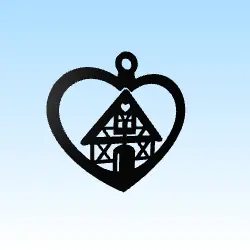 Xmas tree deco wallart "maison alsacienne"