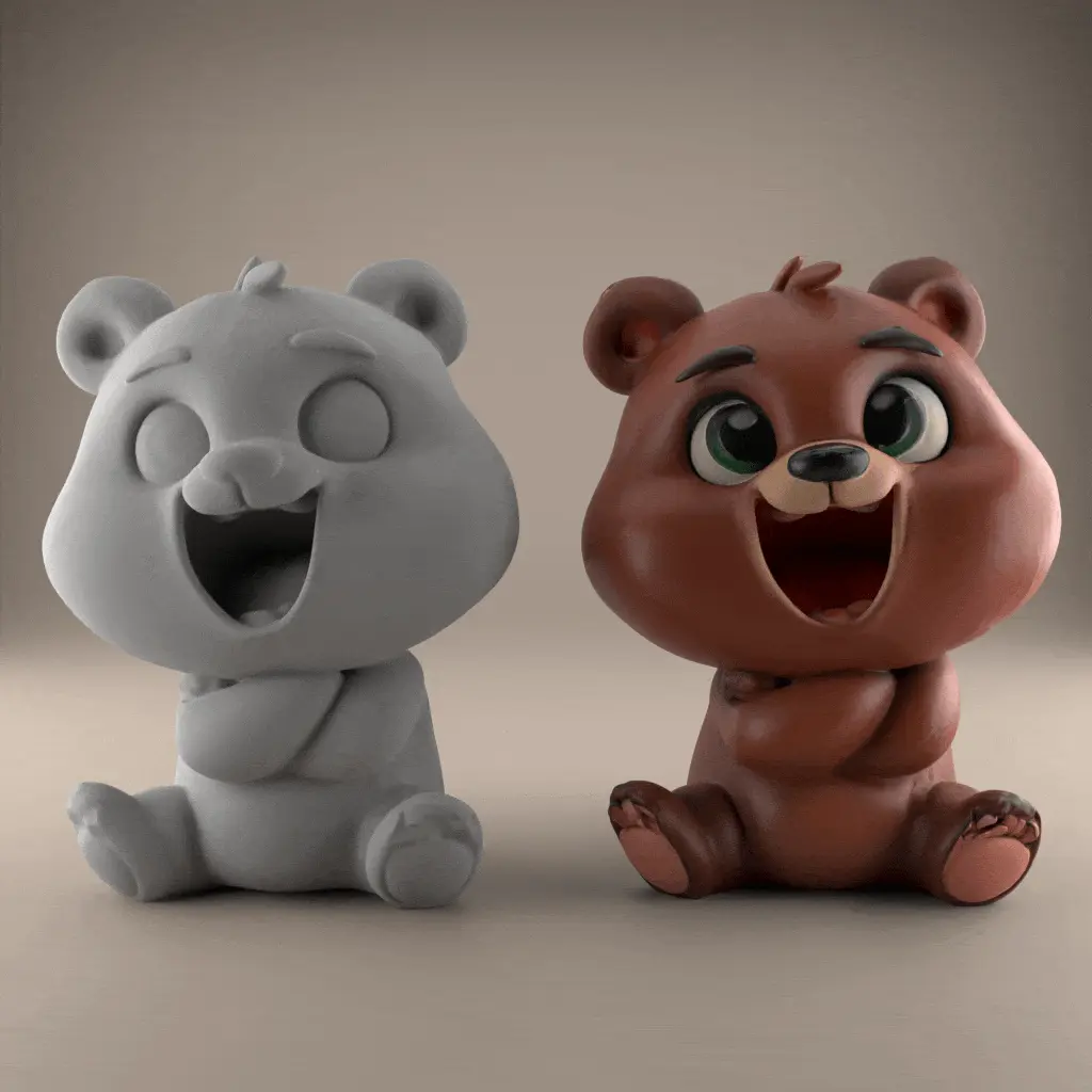 Cute Bear STL File - 3D Model for Decoration Gift 3