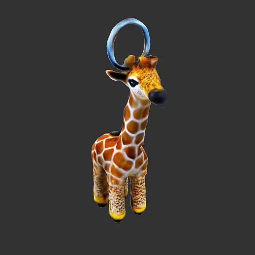 Giraffe keychain-animal-figure-stl-3dprint-nature-free-k1-po