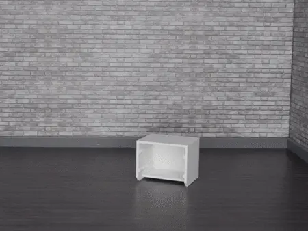 Modern Miniature 2-Drawer Bedside Dresser 1:12 Scale