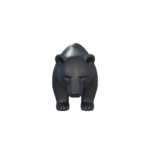 Minimalist Black Bear Sculpture