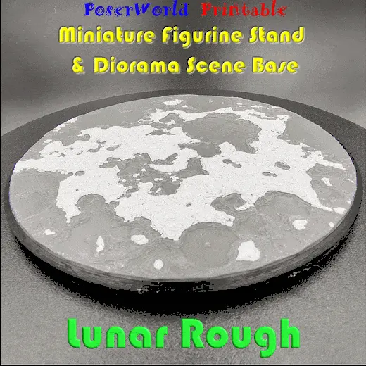 Lunar Rough Terrain Figure Stand and Scenic Diorama Base