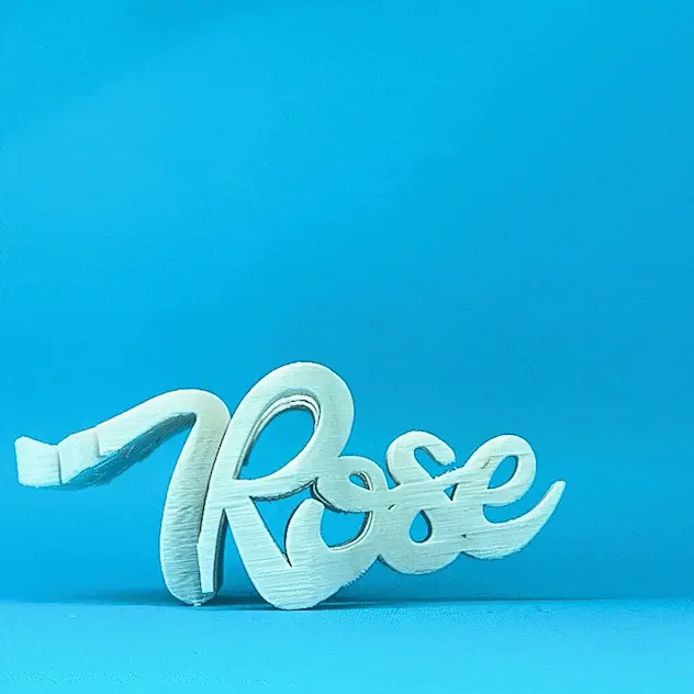 Text Flip - White Rose