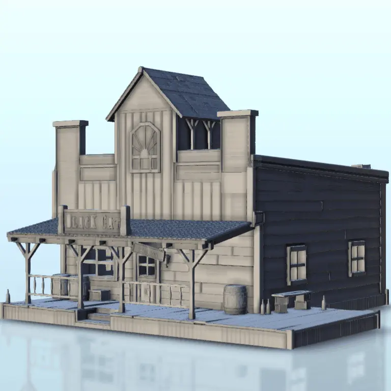 Wild West Black Cat tavern - western old ACW USA US civil wa