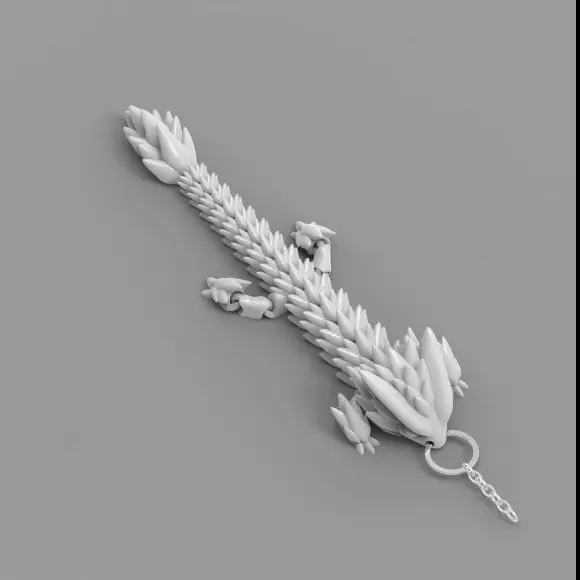 Articulated Dragon Keychain 008- STL-DIGITAL