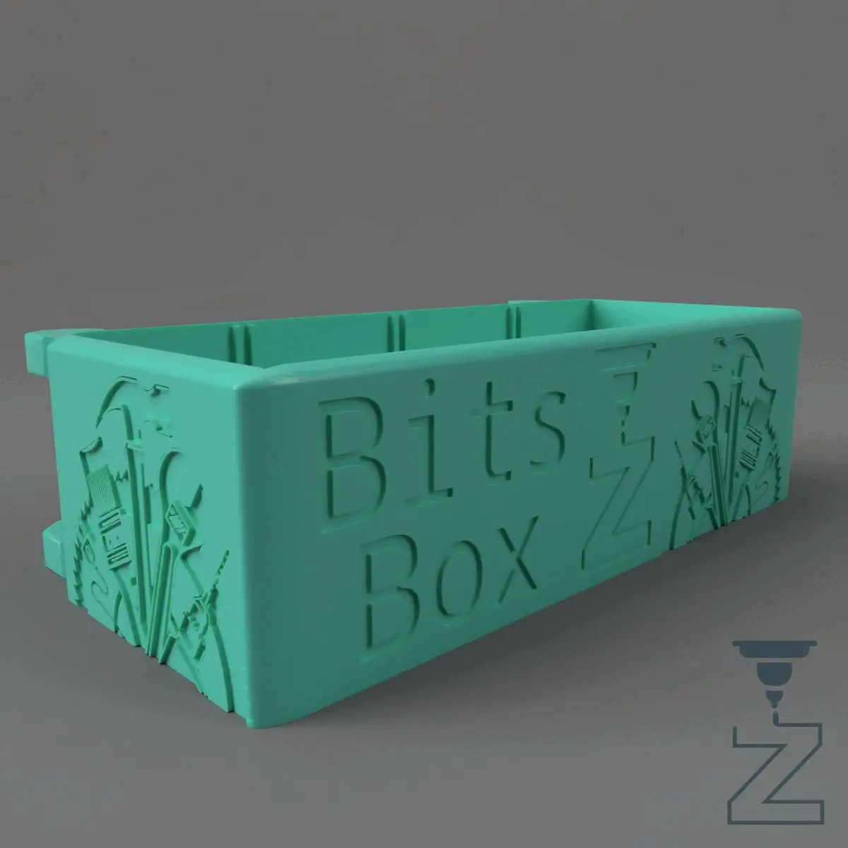 Bits Box - A Desk Mounted Handy Storage Container + Dividers